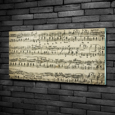 Quadro su vetro Note sul pentagramma