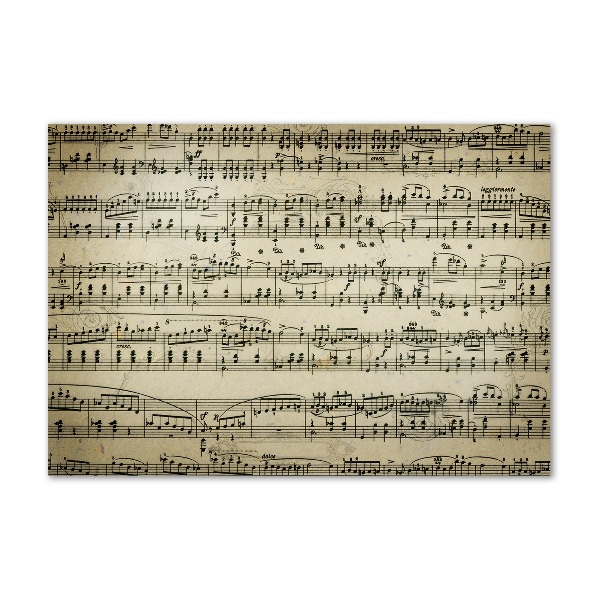 Quadro su vetro Note sul pentagramma