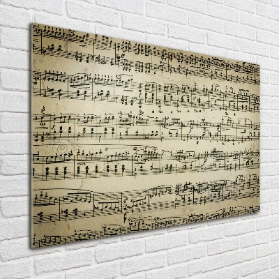 Quadro su vetro Note sul pentagramma