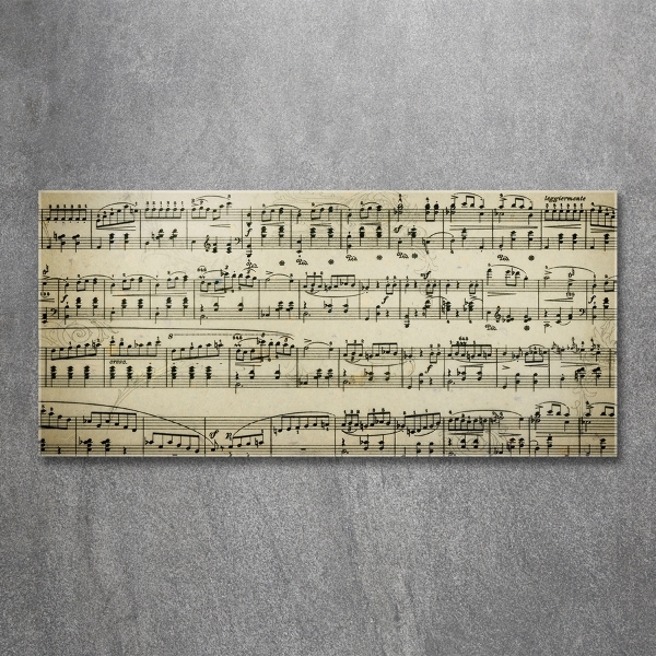 Quadro su vetro Note sul pentagramma