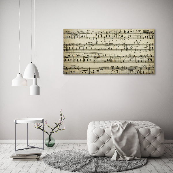 Quadro su vetro Note sul pentagramma