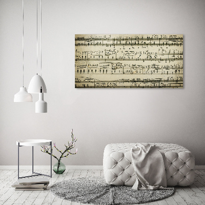 Quadro su vetro Note sul pentagramma