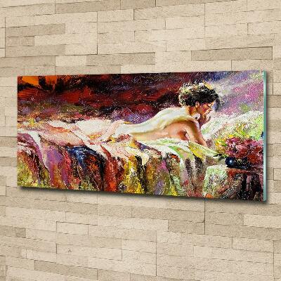 Quadro su vetro Donna bugiarda