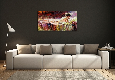 Quadro su vetro Donna bugiarda