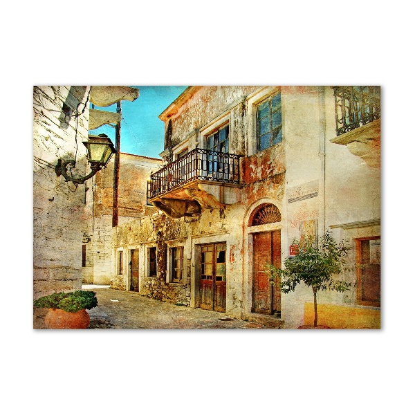 Quadro in vetro Le strade in Grecia