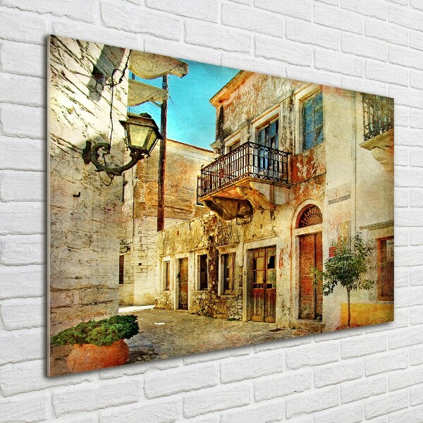 Quadro in vetro Le strade in Grecia