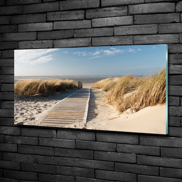 Quadro vetro Sentiero della spiaggia