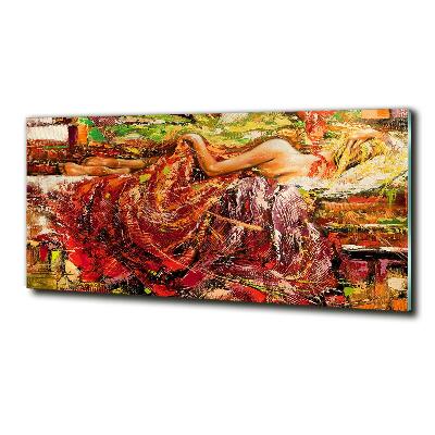 Quadro vetro Donna addormentata
