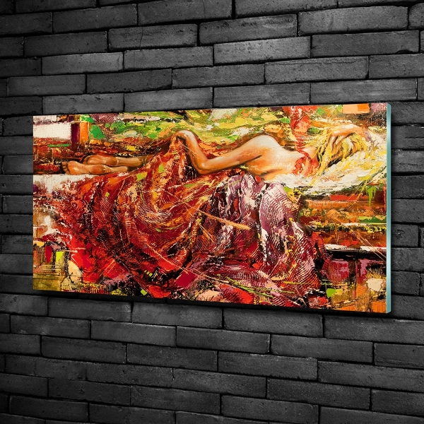 Quadro vetro Donna addormentata