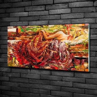 Quadro vetro Donna addormentata
