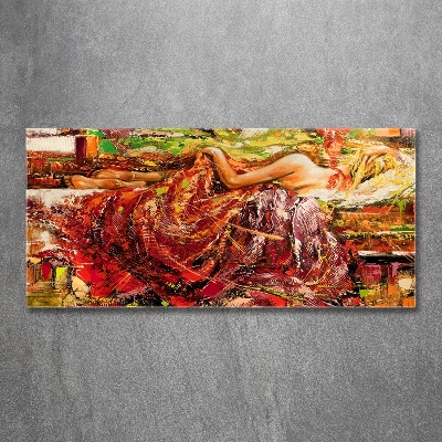 Quadro vetro Donna addormentata