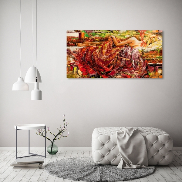 Quadro vetro Donna addormentata