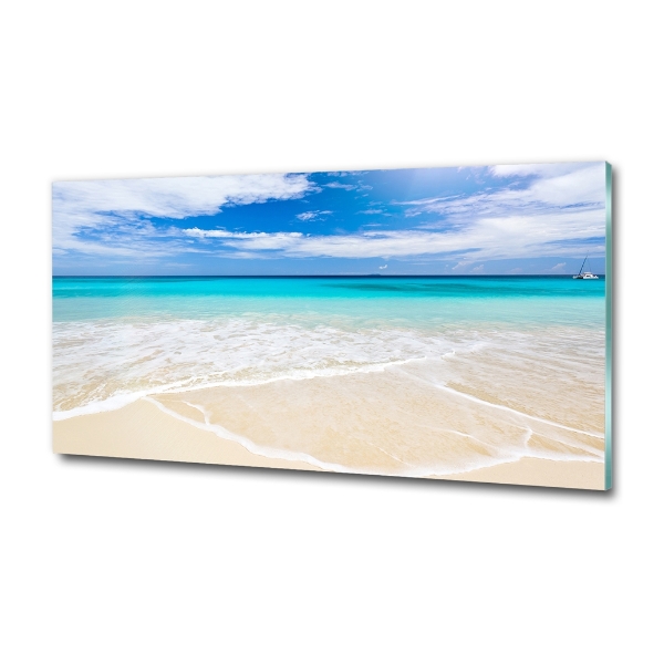 Quadro su vetro Spiaggia tropicale