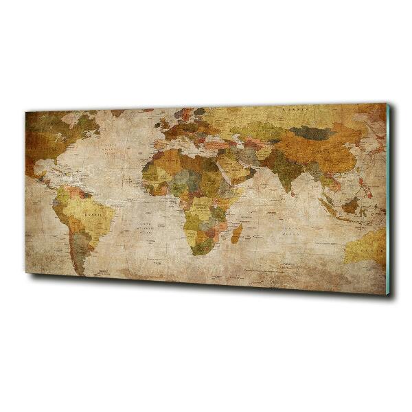 Quadro su vetro Mappa politica