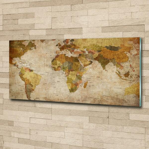 Quadro su vetro Mappa politica