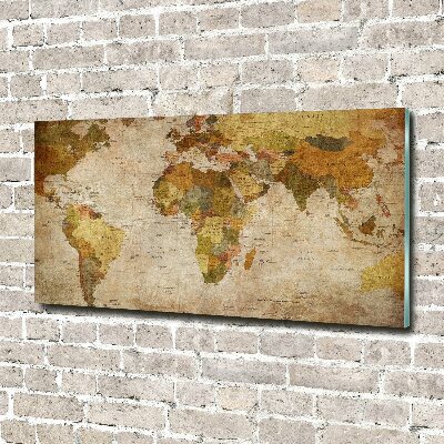 Quadro su vetro Mappa politica