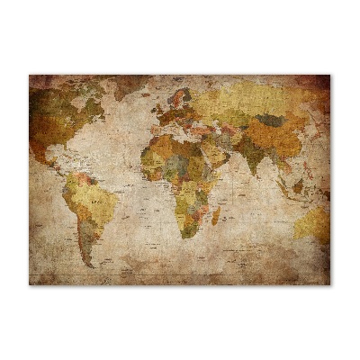 Quadro su vetro Mappa politica