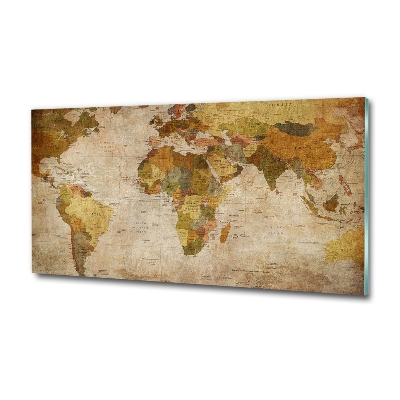 Quadro su vetro Mappa politica