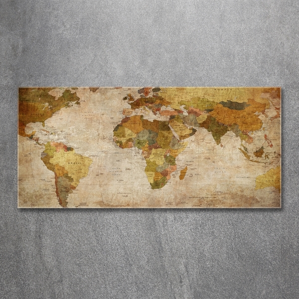 Quadro su vetro Mappa politica