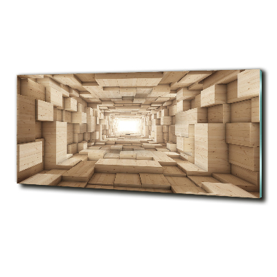 Quadro su vetro Tunnel di legno