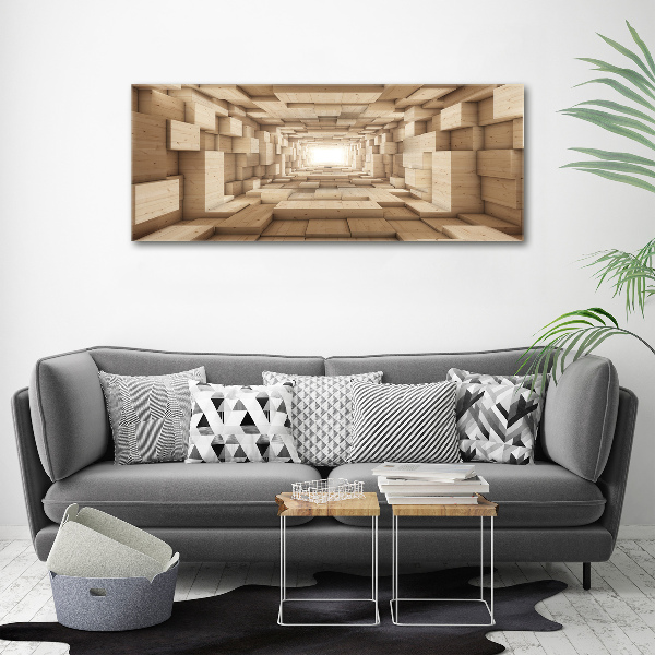 Quadro su vetro Tunnel di legno