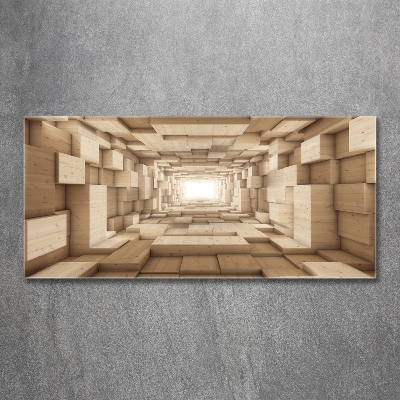 Quadro su vetro Tunnel di legno