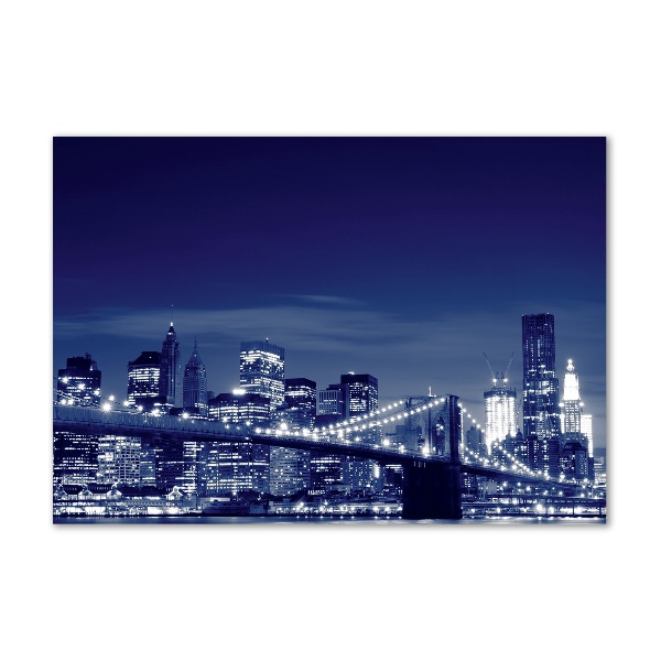 Quadro in verde New York di notte