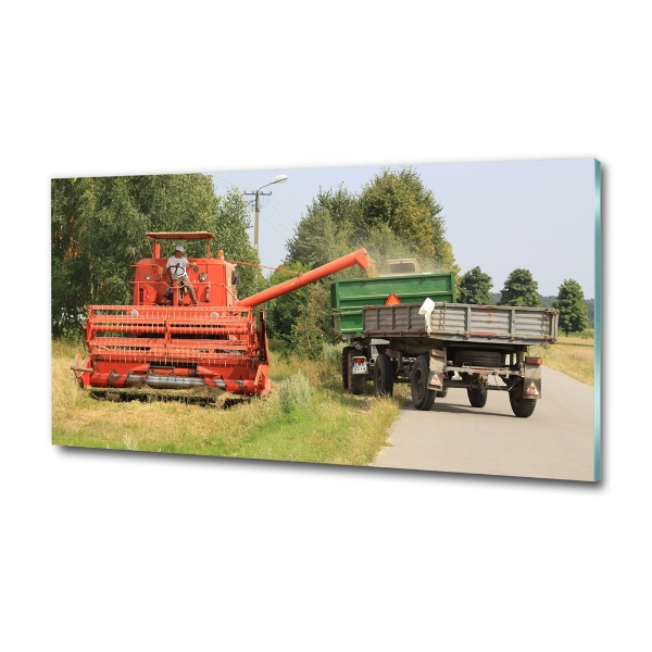 Quadro in verde Mietitrebbia