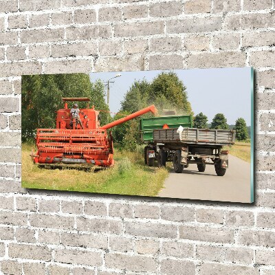 Quadro in verde Mietitrebbia