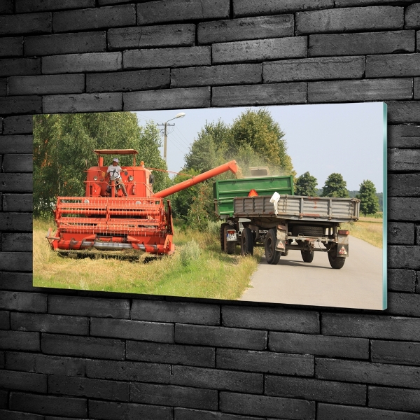 Quadro in verde Mietitrebbia