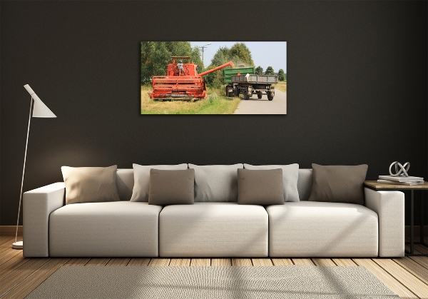 Quadro in verde Mietitrebbia