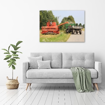 Quadro in verde Mietitrebbia