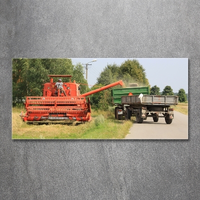 Quadro in verde Mietitrebbia