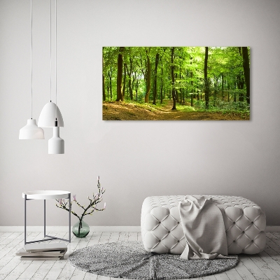 Quadro in verde Sentiero nel bosco
