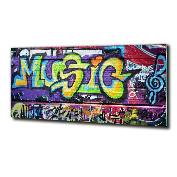 Quadro vetro Graffiti sul muro