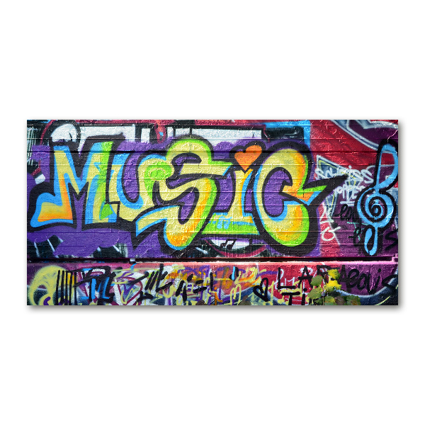 Quadro vetro Graffiti sul muro