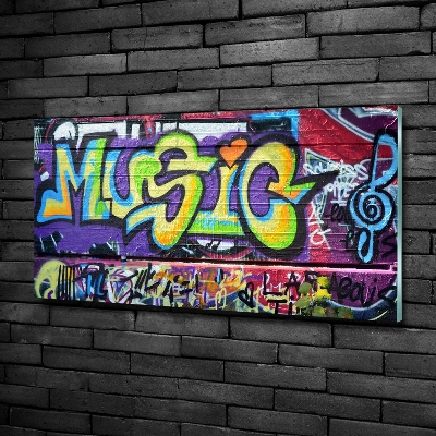 Quadro vetro Graffiti sul muro