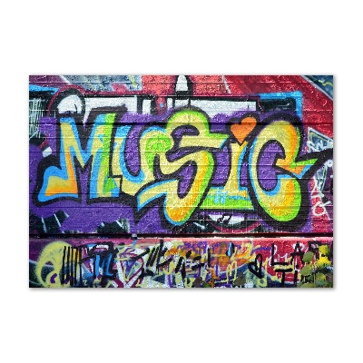 Quadro vetro Graffiti sul muro