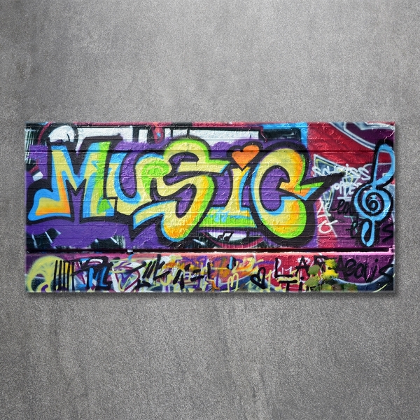 Quadro vetro Graffiti sul muro