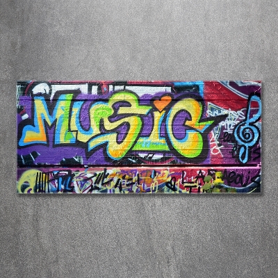 Quadro vetro Graffiti sul muro