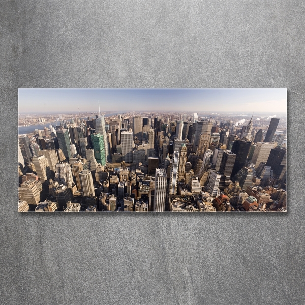 Quadro su vetro Vista a volo d'uccello di New York