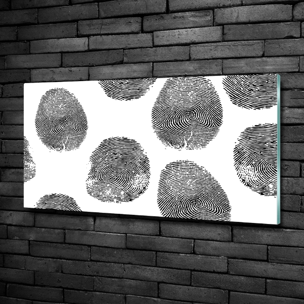 Quadro su vetro Impronte digitali