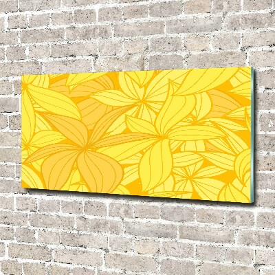 Quadro su vetro Sfondo di fiori gialli