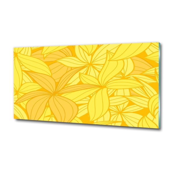Quadro su vetro Sfondo di fiori gialli