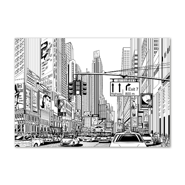 Quadro vetro Le strade di New York