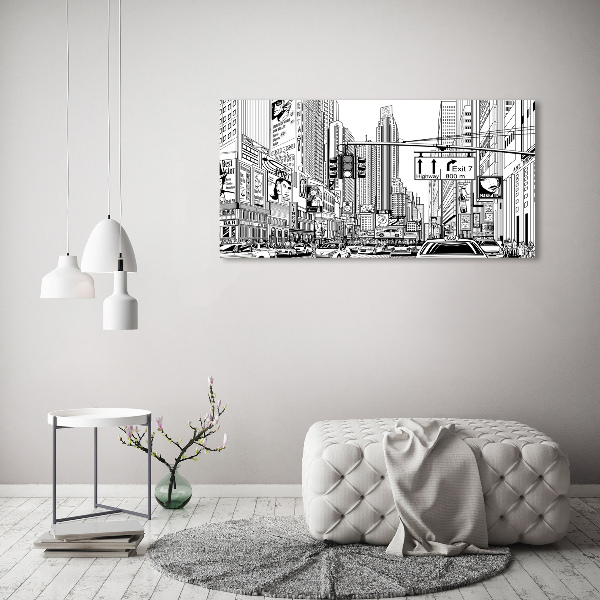 Quadro vetro Le strade di New York
