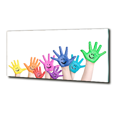 Quadro su vetro Mani dipinte