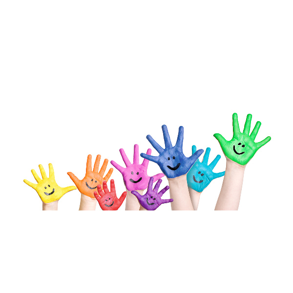 Quadro su vetro Mani dipinte