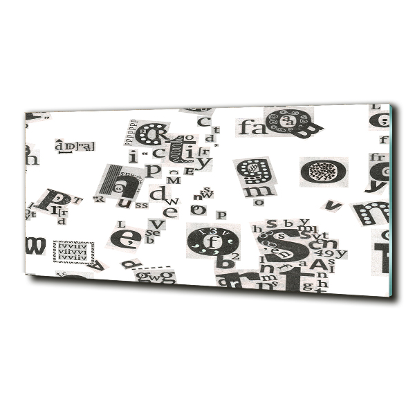 Quadro su vetro Lettere da un giornale