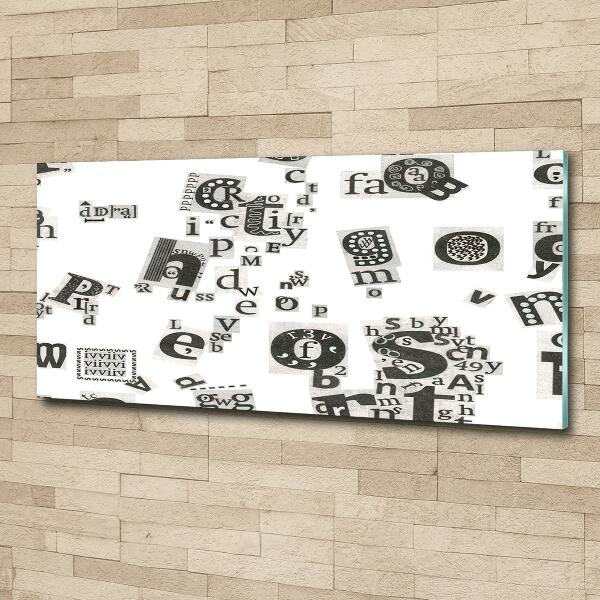 Quadro su vetro Lettere da un giornale